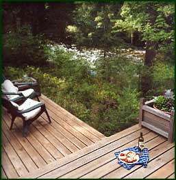 Looking at the river from the deck